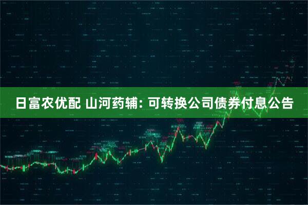 日富农优配 山河药辅: 可转换公司债券付息公告