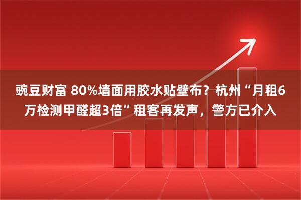 豌豆财富 80%墙面用胶水贴壁布？杭州“月租6万检测甲醛超3倍”租客再发声，警方已介入