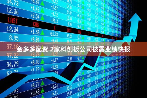 金多多配资 2家科创板公司披露业绩快报