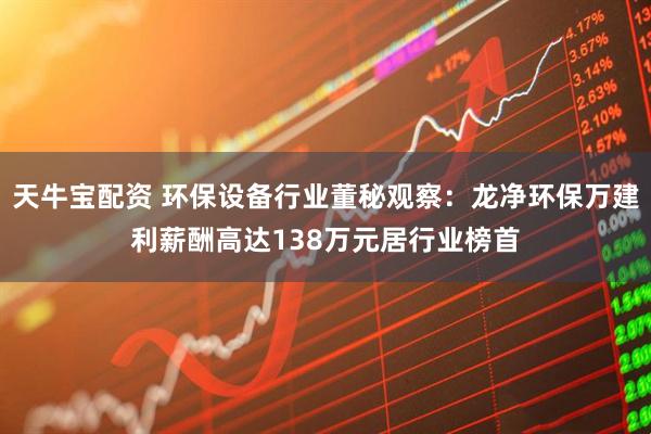 天牛宝配资 环保设备行业董秘观察：龙净环保万建利薪酬高达138万元居行业榜首