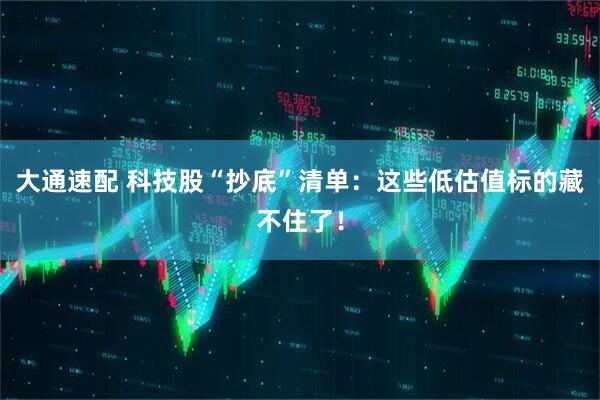 大通速配 科技股“抄底”清单：这些低估值标的藏不住了！